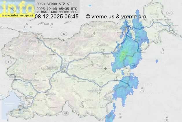 Radarska karta padavin
