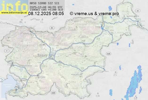 Radarska karta padavin