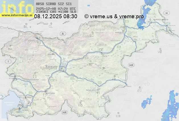 Radarska karta padavin