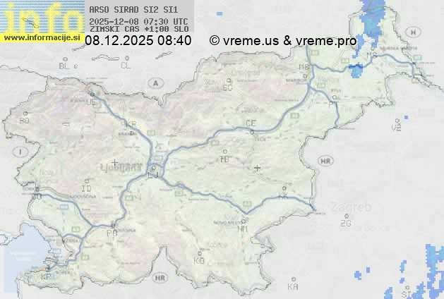 Radarska karta padavin