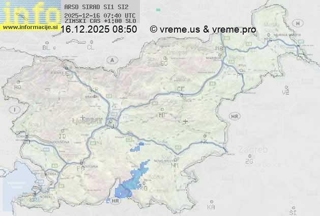 Radarska karta padavin