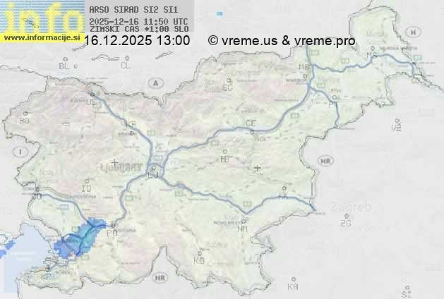 Radarska karta padavin