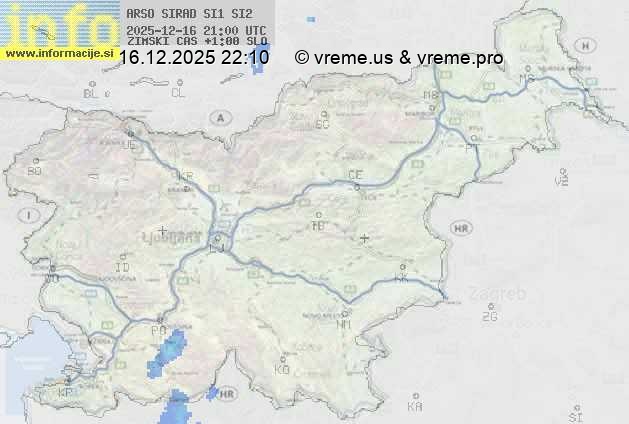 Radarska karta padavin