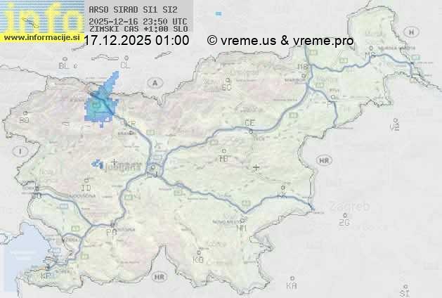 Radarska karta padavin