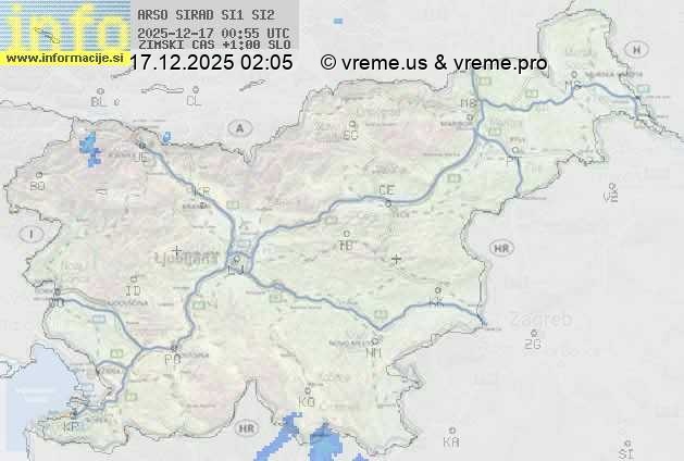 Radarska karta padavin