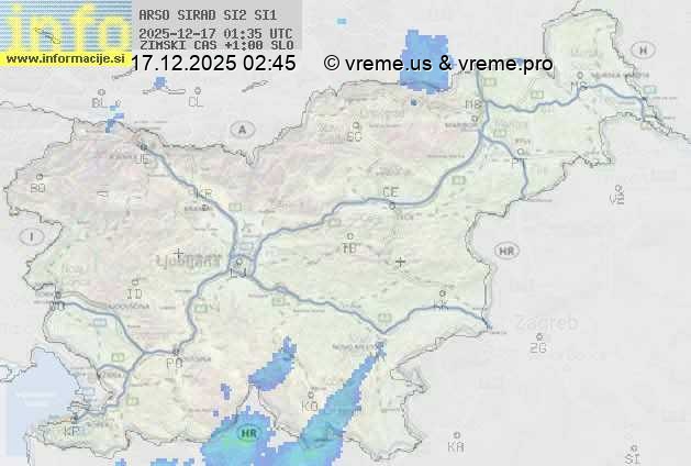 Radarska karta padavin