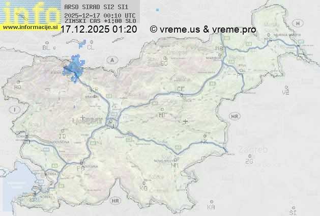 Radarska karta padavin