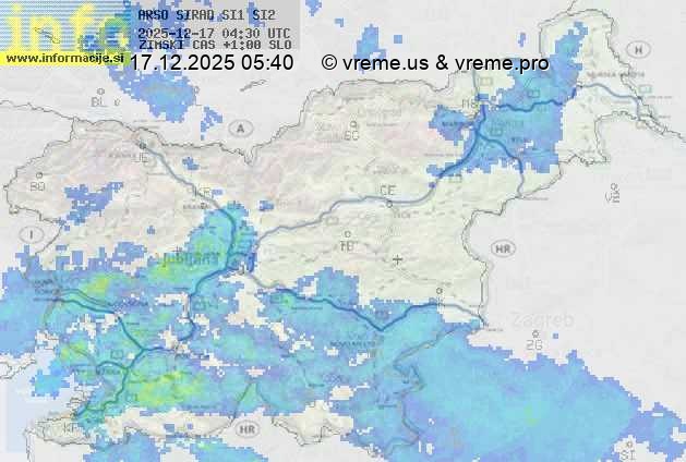 Radarska karta padavin