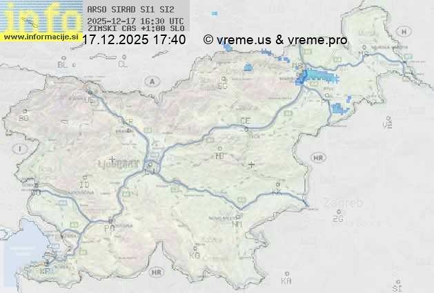 Radarska karta padavin