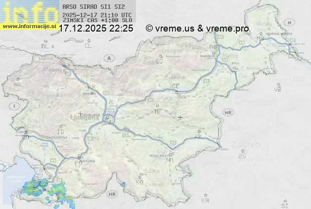 Radarska karta padavin