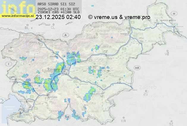 Radarska karta padavin