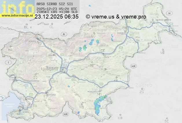 Radarska karta padavin