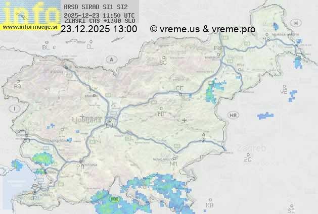 Radarska karta padavin