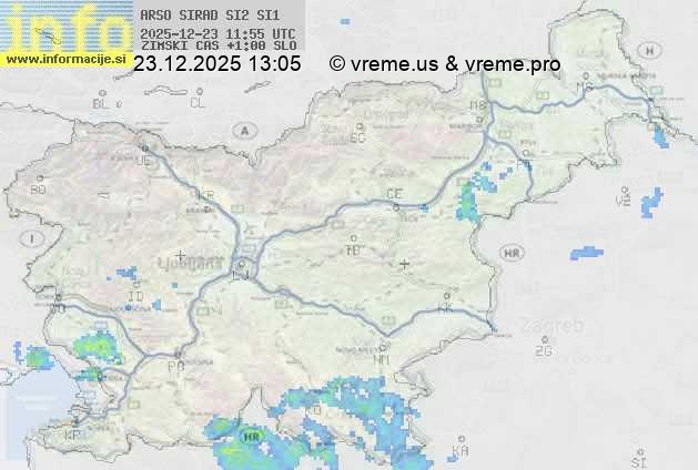 Radarska karta padavin