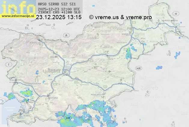 Radarska karta padavin