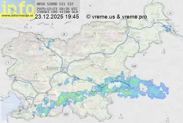 Radarska karta padavin