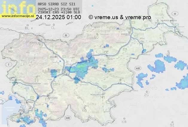 Radarska karta padavin
