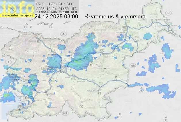 Radarska karta padavin