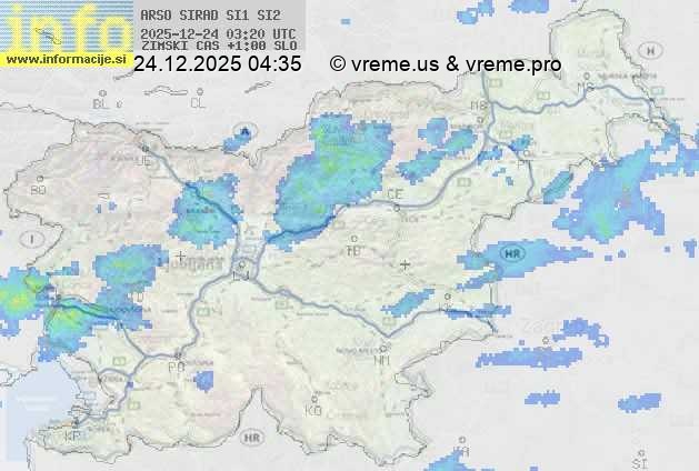 Radarska karta padavin