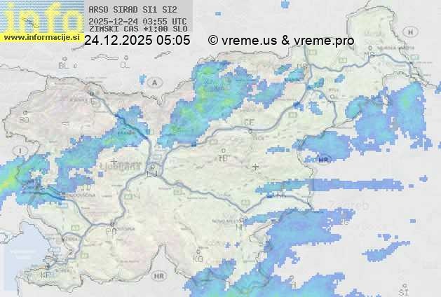 Radarska karta padavin