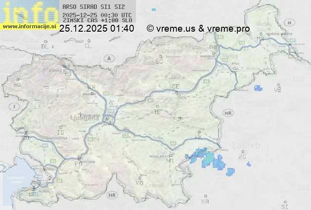 Radarska karta padavin
