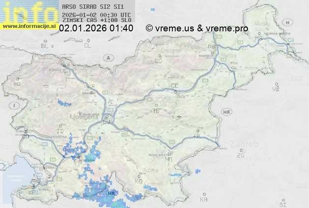 Radarska karta padavin