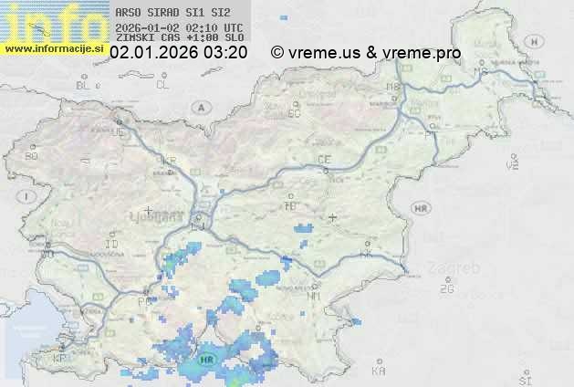 Radarska karta padavin