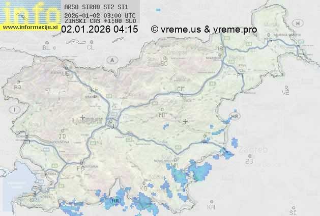 Radarska karta padavin
