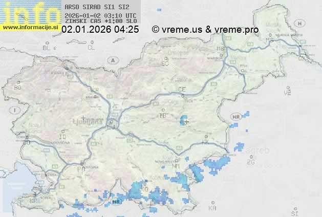 Radarska karta padavin