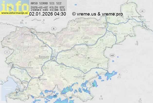 Radarska karta padavin