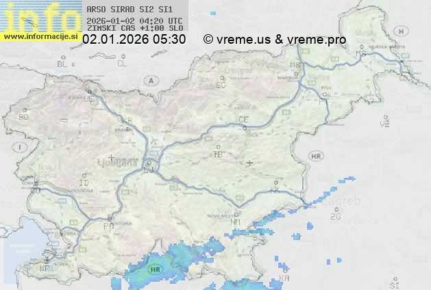 Radarska karta padavin