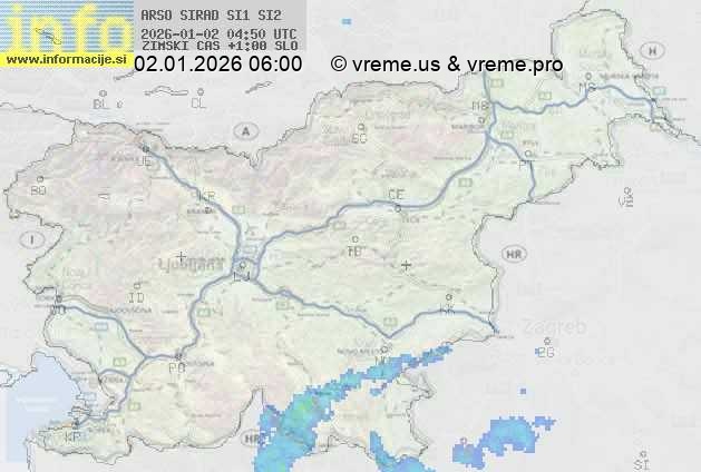 Radarska karta padavin