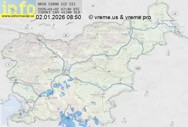 Radarska karta padavin