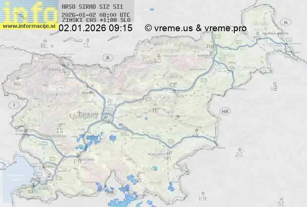 Radarska karta padavin
