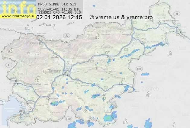 Radarska karta padavin