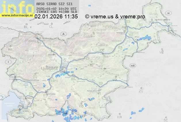 Radarska karta padavin