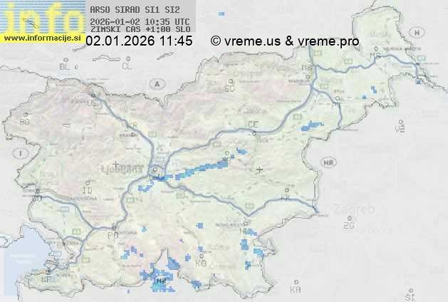 Radarska karta padavin