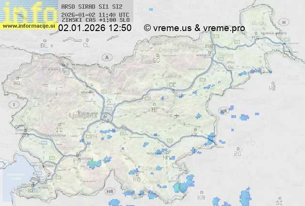 Radarska karta padavin