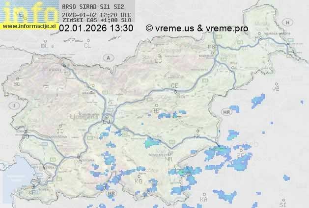 Radarska karta padavin