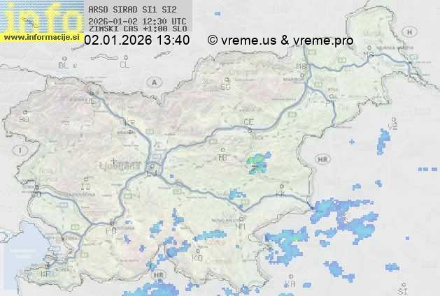 Radarska karta padavin