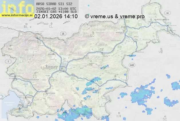 Radarska karta padavin