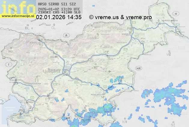 Radarska karta padavin