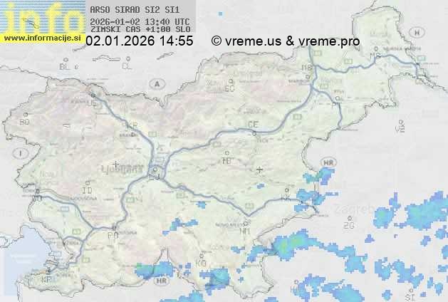Radarska karta padavin