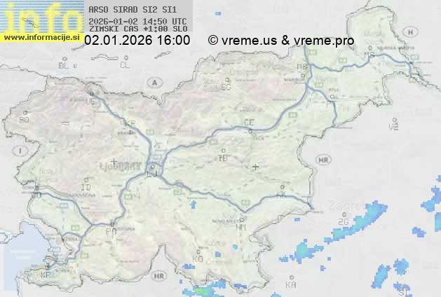 Radarska karta padavin