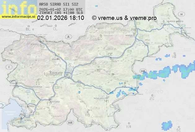 Radarska karta padavin