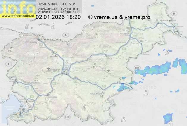 Radarska karta padavin