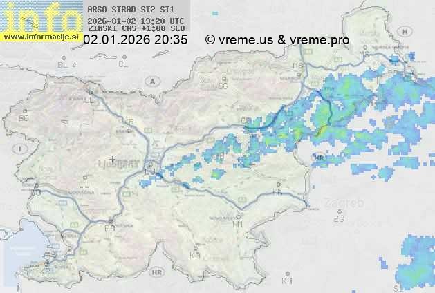 Radarska karta padavin