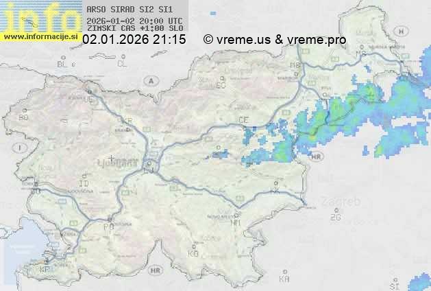 Radarska karta padavin