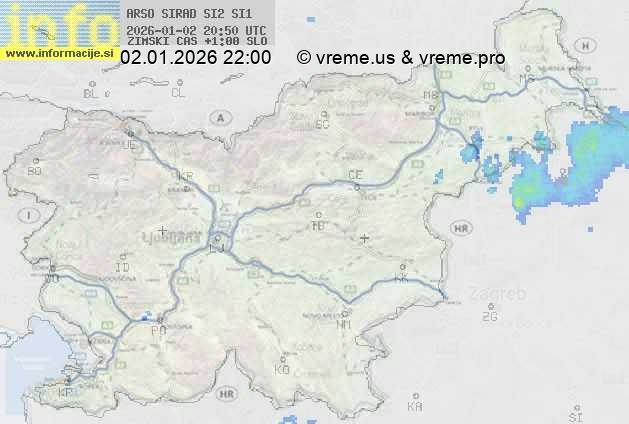 Radarska karta padavin