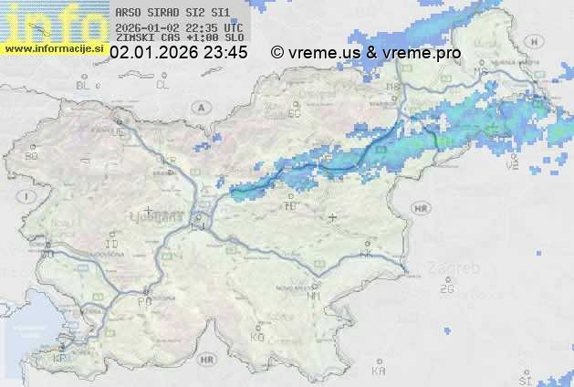 Radarska karta padavin